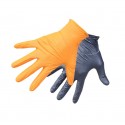 Нитриловые перчатки ROXTOP, чёрные/оранжевые, размер M, L, XL упаковка 50 шт.