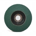 Тарельчатый лепестковый круг P80 С656 125 х 22мм, зелёный, шлифовальный