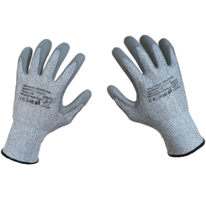 Перчатки защитные трикотажные SCAFFA противопорезные HPPE с полиуретановым покрытием