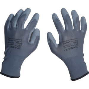 Перчатки защитные трикотажные нейлоновые SCAFFA с полиуретановым покрытием 15 класс