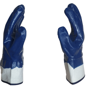 Перчатки защитные нитриловые SCAFFA полное покрытие, манжет крага