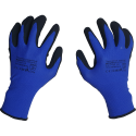 Перчатки защитные трикотажные нейлоновые SCAFFA с текстурированным нитриловым покрытием