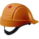 3M™ G2001DUV-OR Каска защитная оранжевая, без вентиляции, с кожаным оголовьем