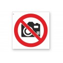 P40 "Фото и видеосъемка запрещена" 200x200х2 мм пластик