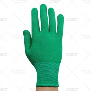 Перчатки защитные трикотажные нейлоновые МИКРО с ПВХ покрытием Точка 15 класс 