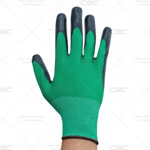 Перчатки защитные трикотажные нейлоновые ОИЛРЕЗИСТ с нитриловым покрытием 15 класс