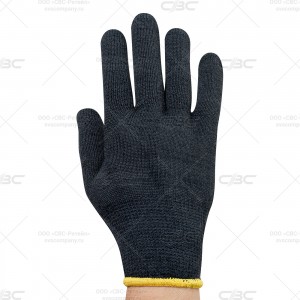 Перчатки защитные трикотажные х/б ОСЕНЬ  с ПВХ покрытием Точка 10 класс ручной оверлок