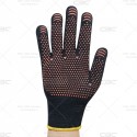 Перчатки защитные трикотажные х/б ОСЕНЬ с ПВХ покрытием Точка 10 класс ручной оверлок