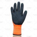 Перчатки защитные трикотажные акриловые РУБИФРОСТ Р с текстурированным латексным покрытием 10 класс ручной оверлок